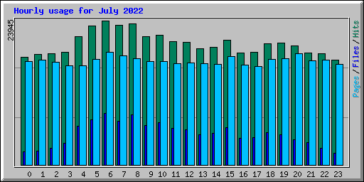 Hourly usage for July 2022