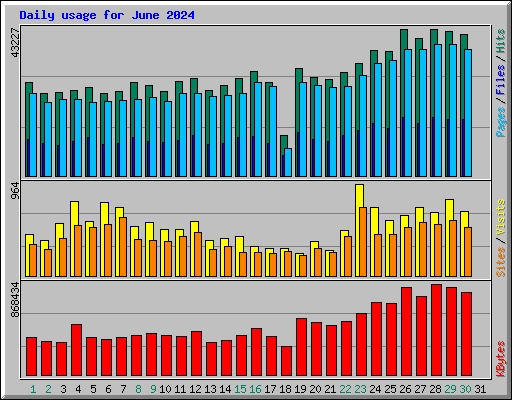 Daily usage for June 2024
