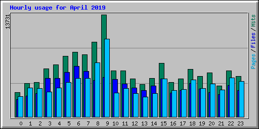 Hourly usage for April 2019
