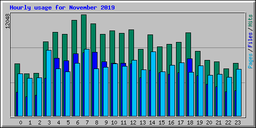 Hourly usage for November 2019