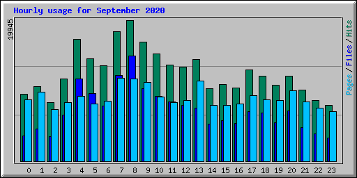 Hourly usage for September 2020