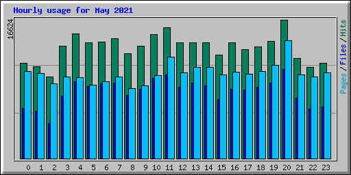 Hourly usage for May 2021