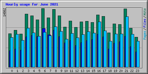 Hourly usage for June 2021