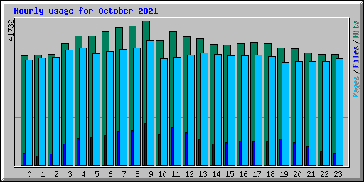Hourly usage for October 2021
