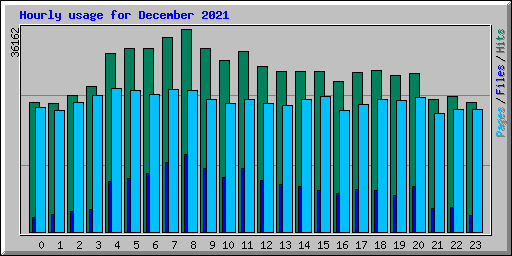 Hourly usage for December 2021