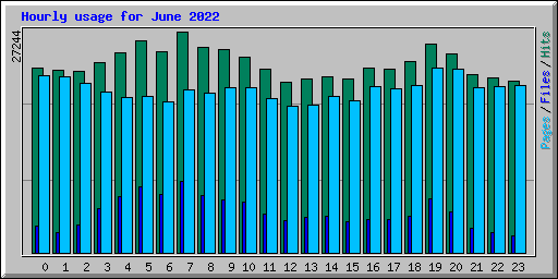 Hourly usage for June 2022