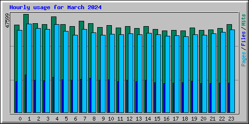Hourly usage for March 2024