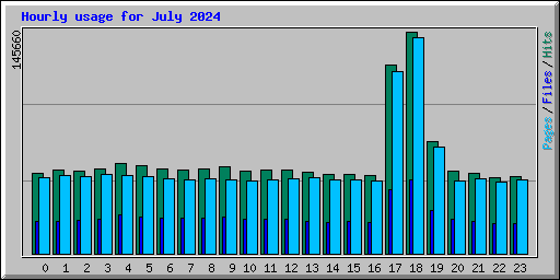 Hourly usage for July 2024