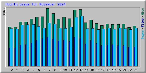 Hourly usage for November 2024